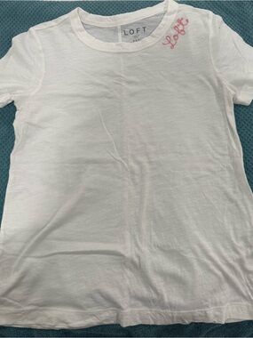 LOFT White Women’s Crewneck Tee